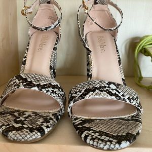 BELLE MARIE SNAKE SKIN HEELS